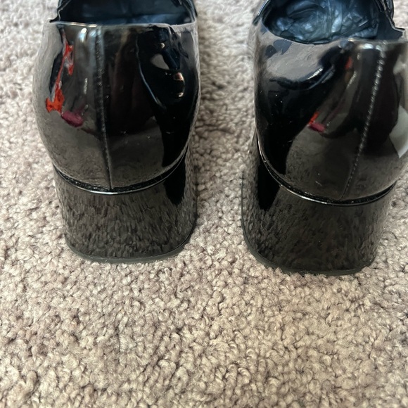 Prada Triangle Logo Black Patent Leather Loafers - Picture 6 of 9